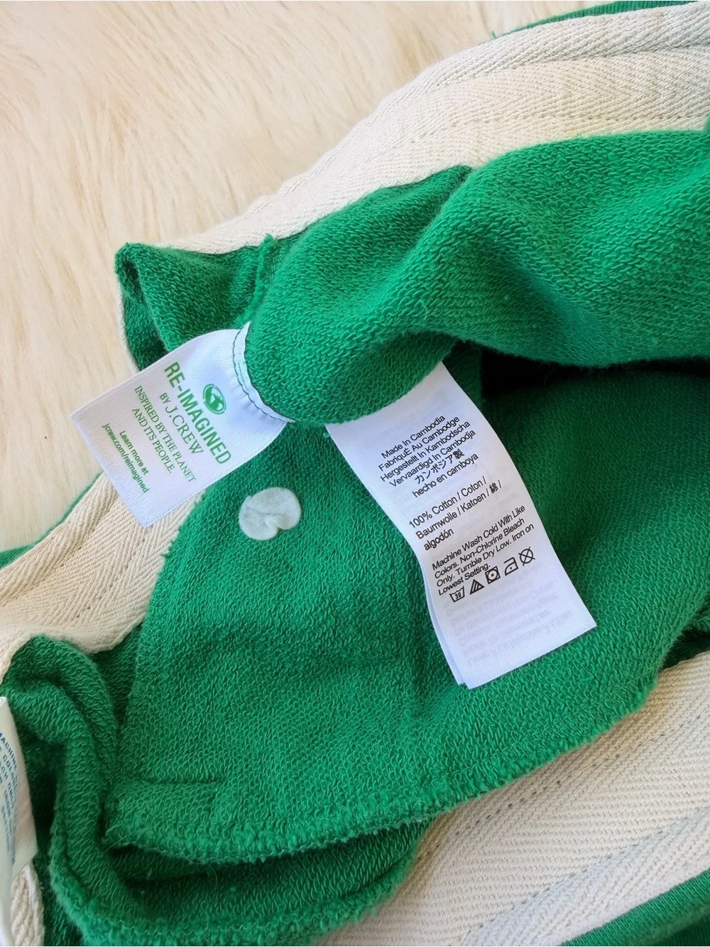J. Crew French Terry Crew Sweatshirt and Shorts Matching Set